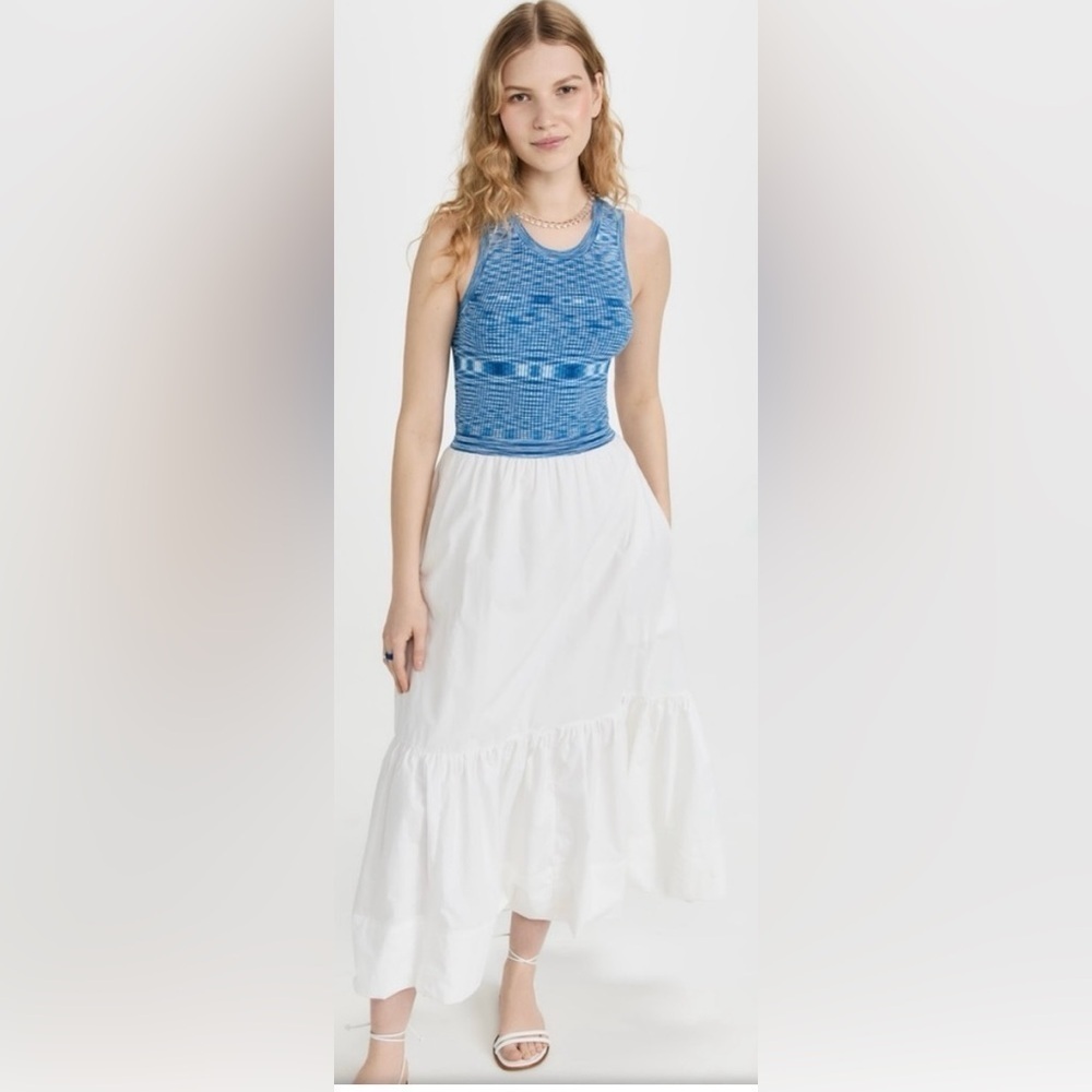 Tanya Taylor tiered cotton maxi dress size XS